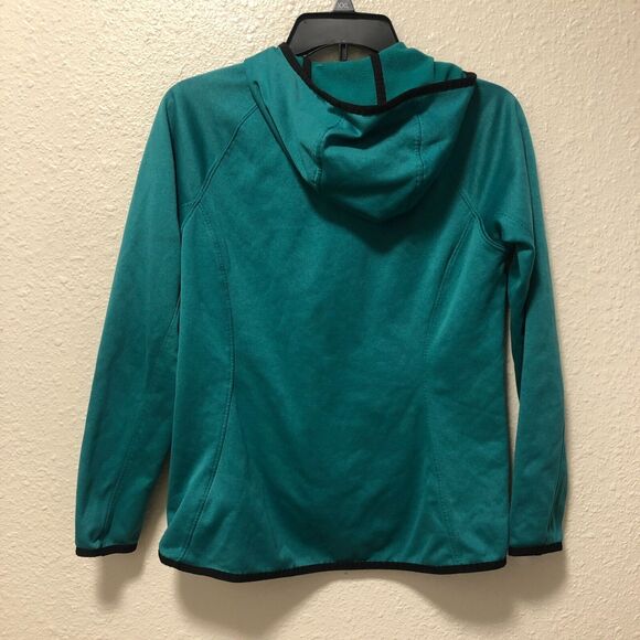 NO offers the north face jacket medium m teal blue green thin hooded pockets 1 - Picture 4 of 12
